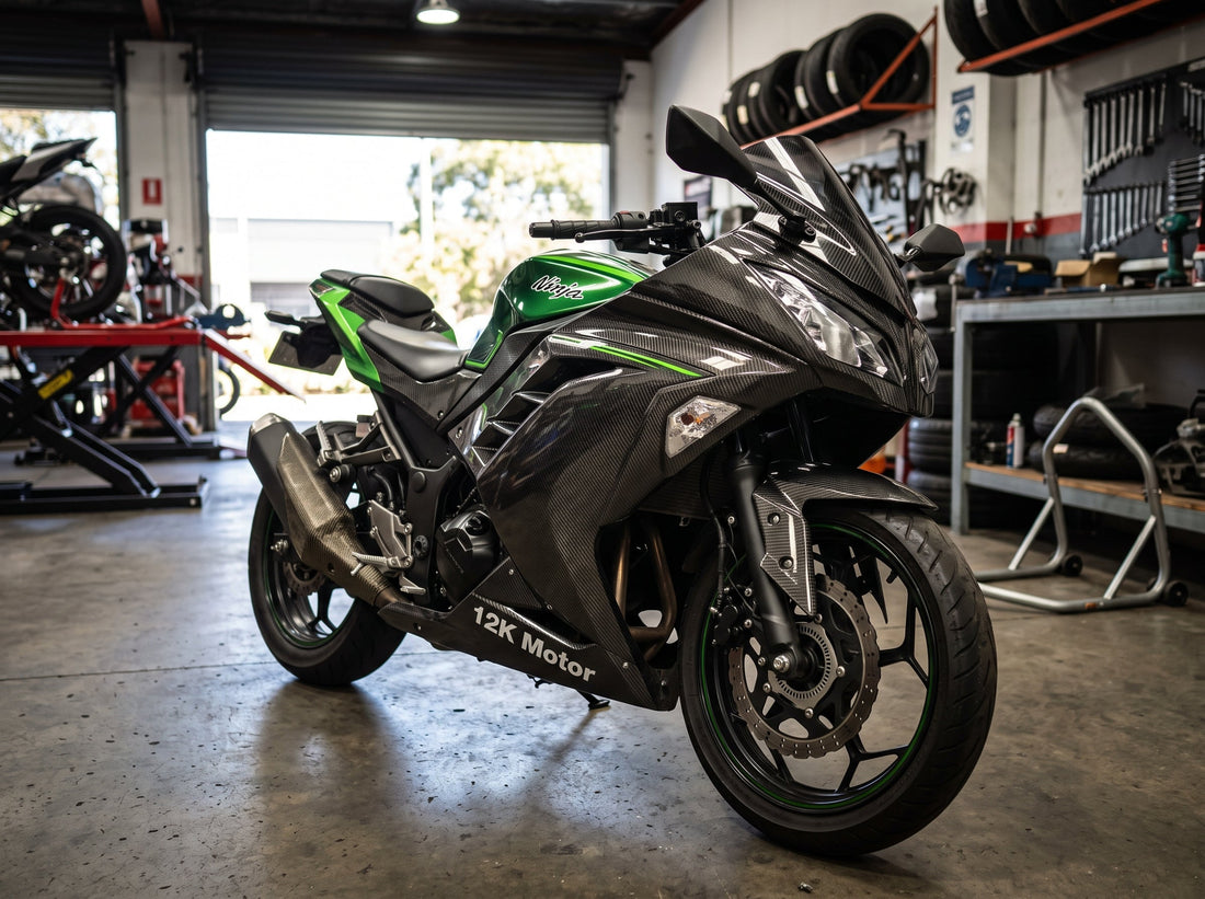 Professional Lightweight Engineering Guide For Kawasaki Ninja 300 - 12K Carbon Fiber
